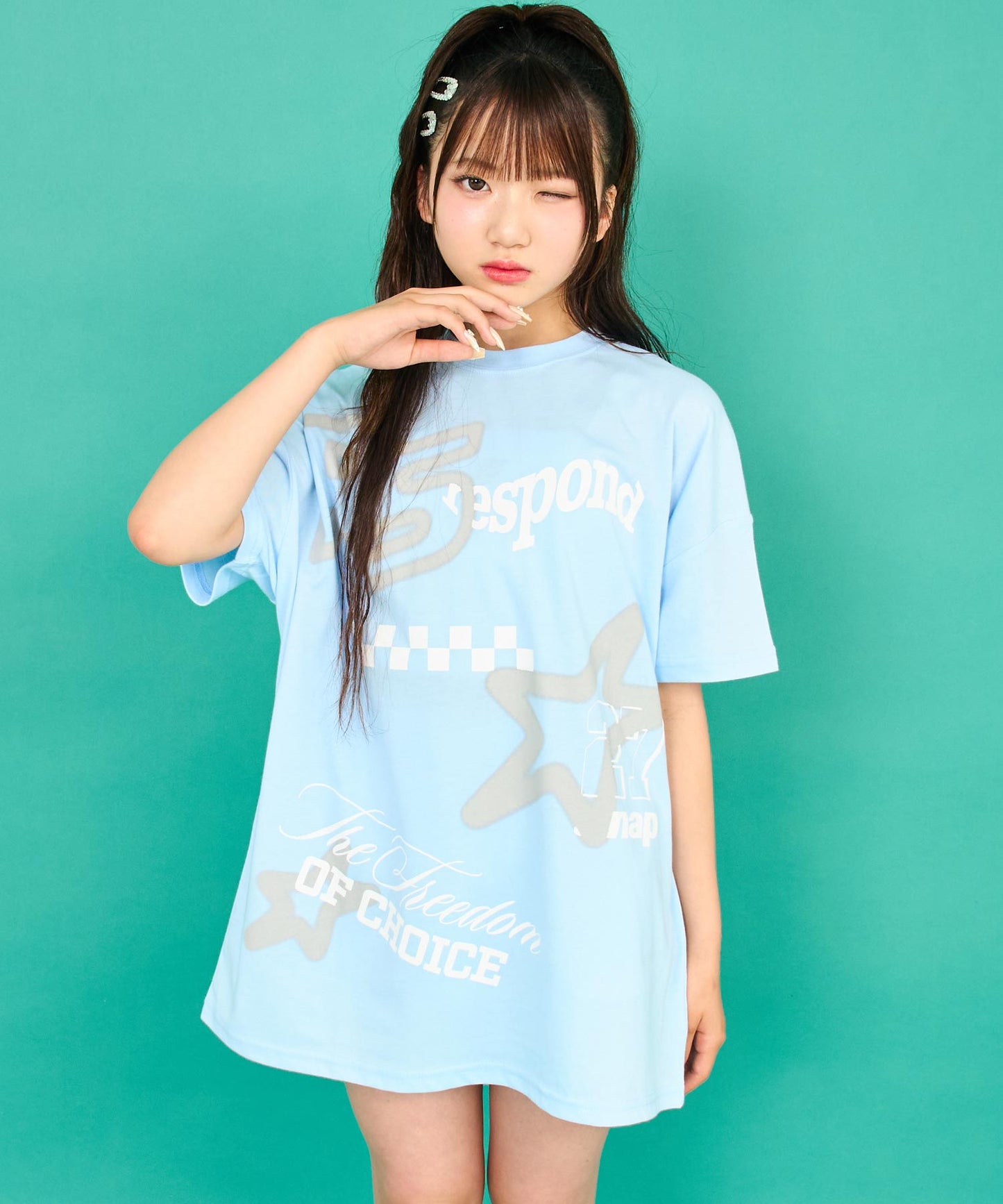 ライトブルー/149cm(Sサイズ着用)