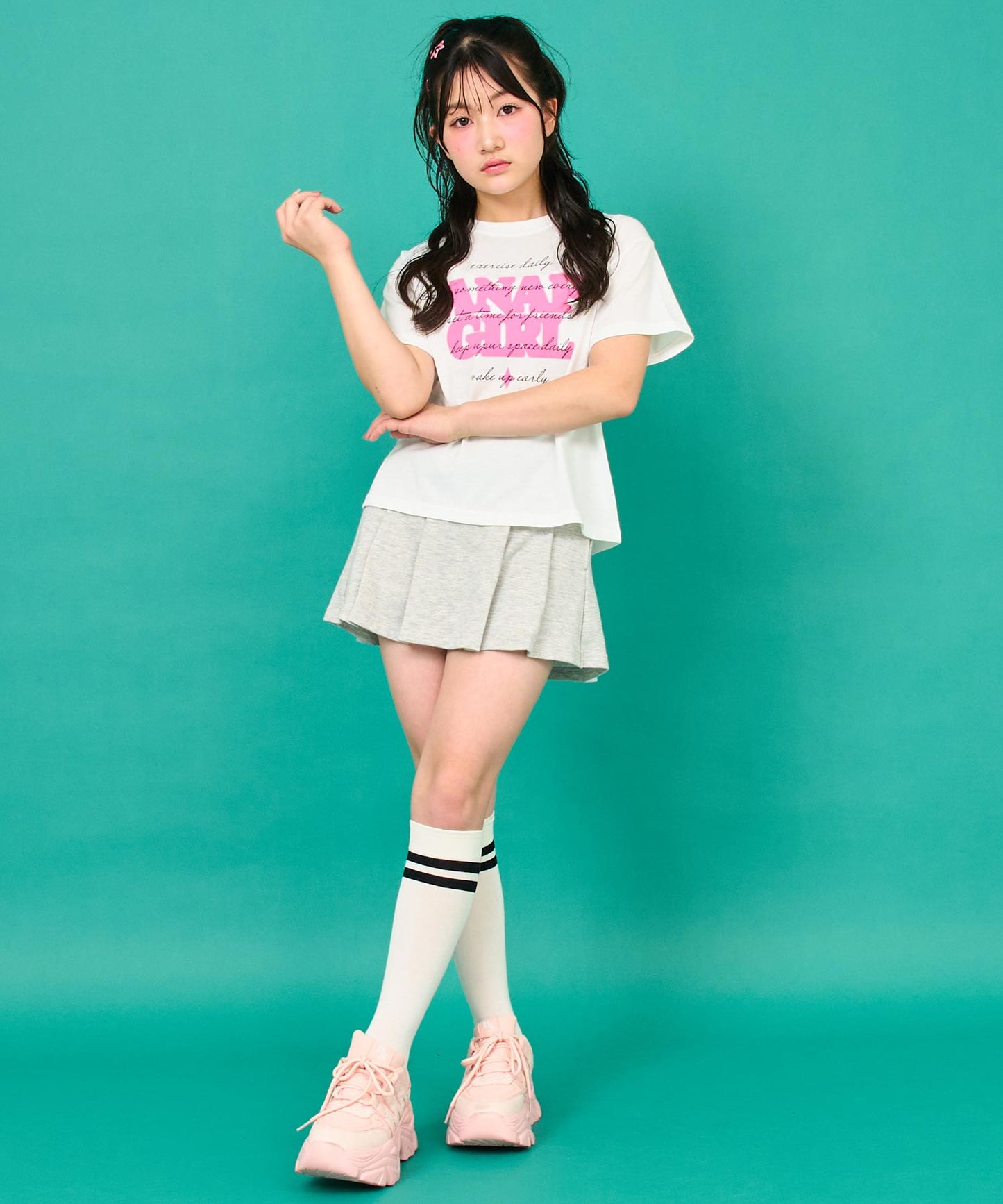 ホワイト/145cm(Sサイズ着用)