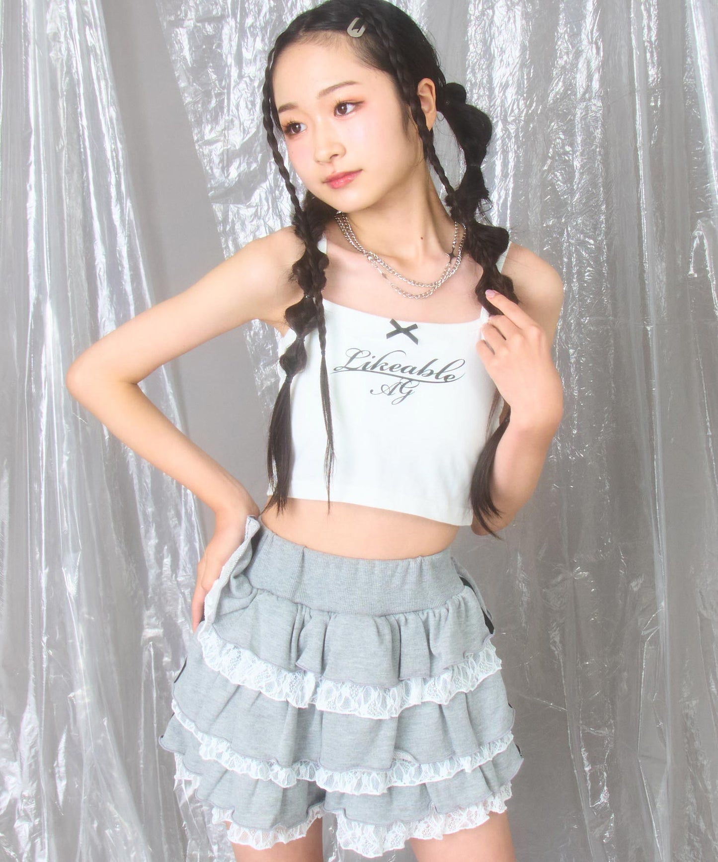 ホワイト/150cm(Sサイズ着用)