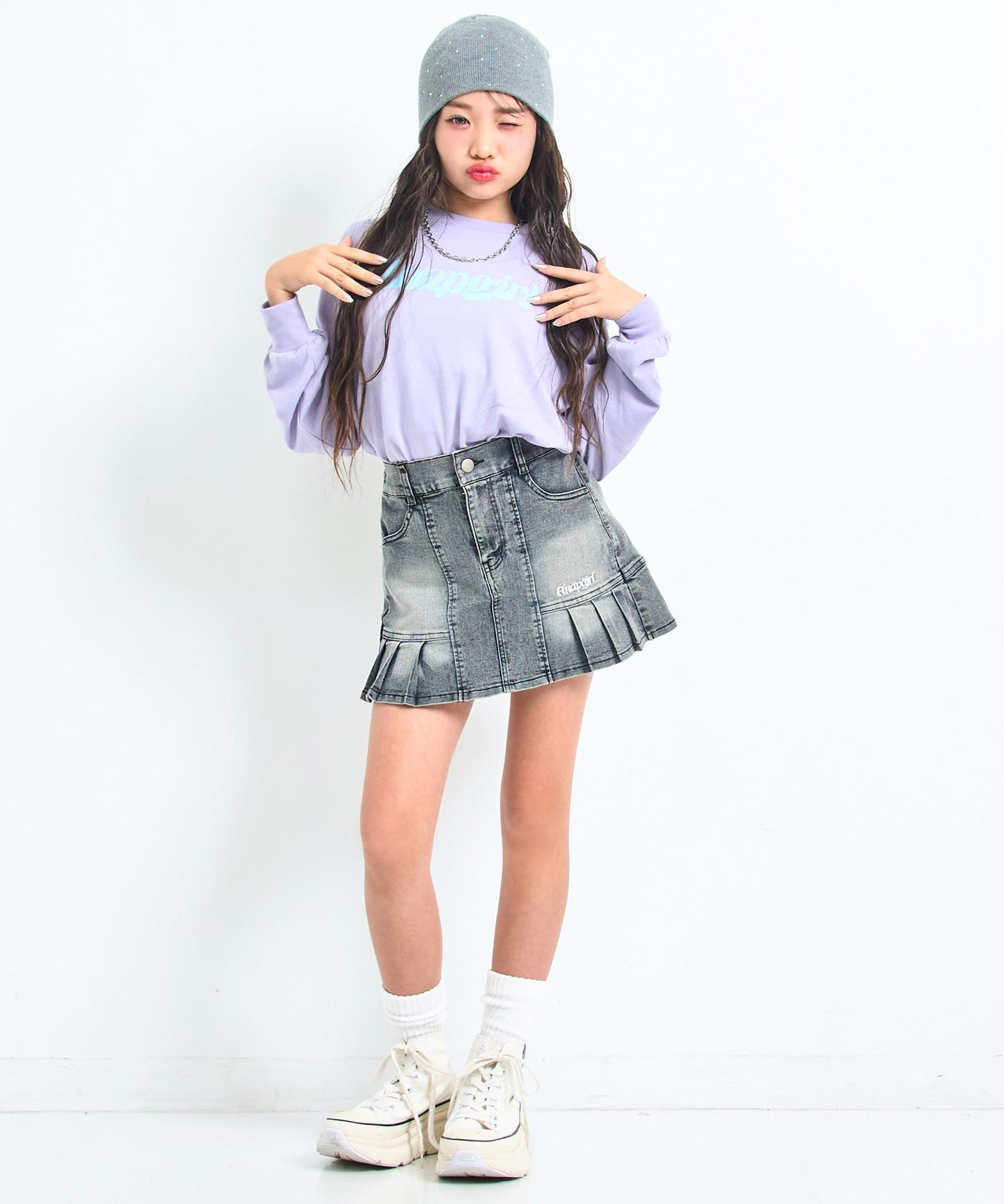 ラベンダー/143cm(XSサイズ着用)