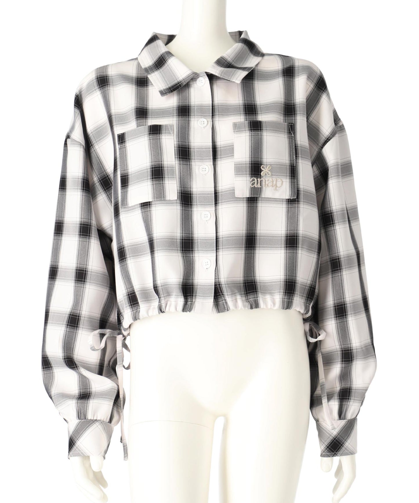 サイド ドロスト チェック シャツ 914-7649