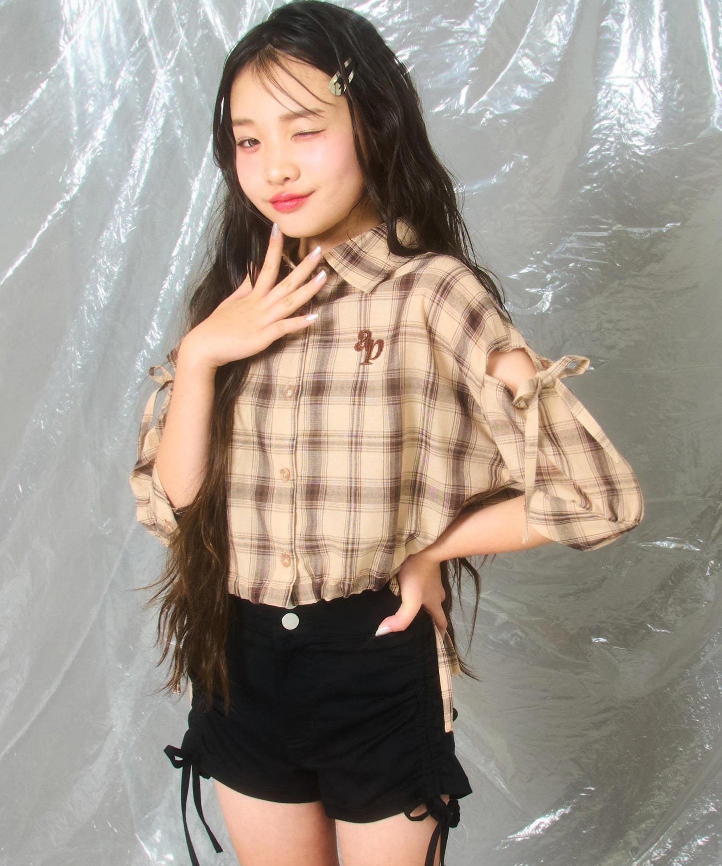 (新色)ベージュ/143cm(XSサイズ着用)