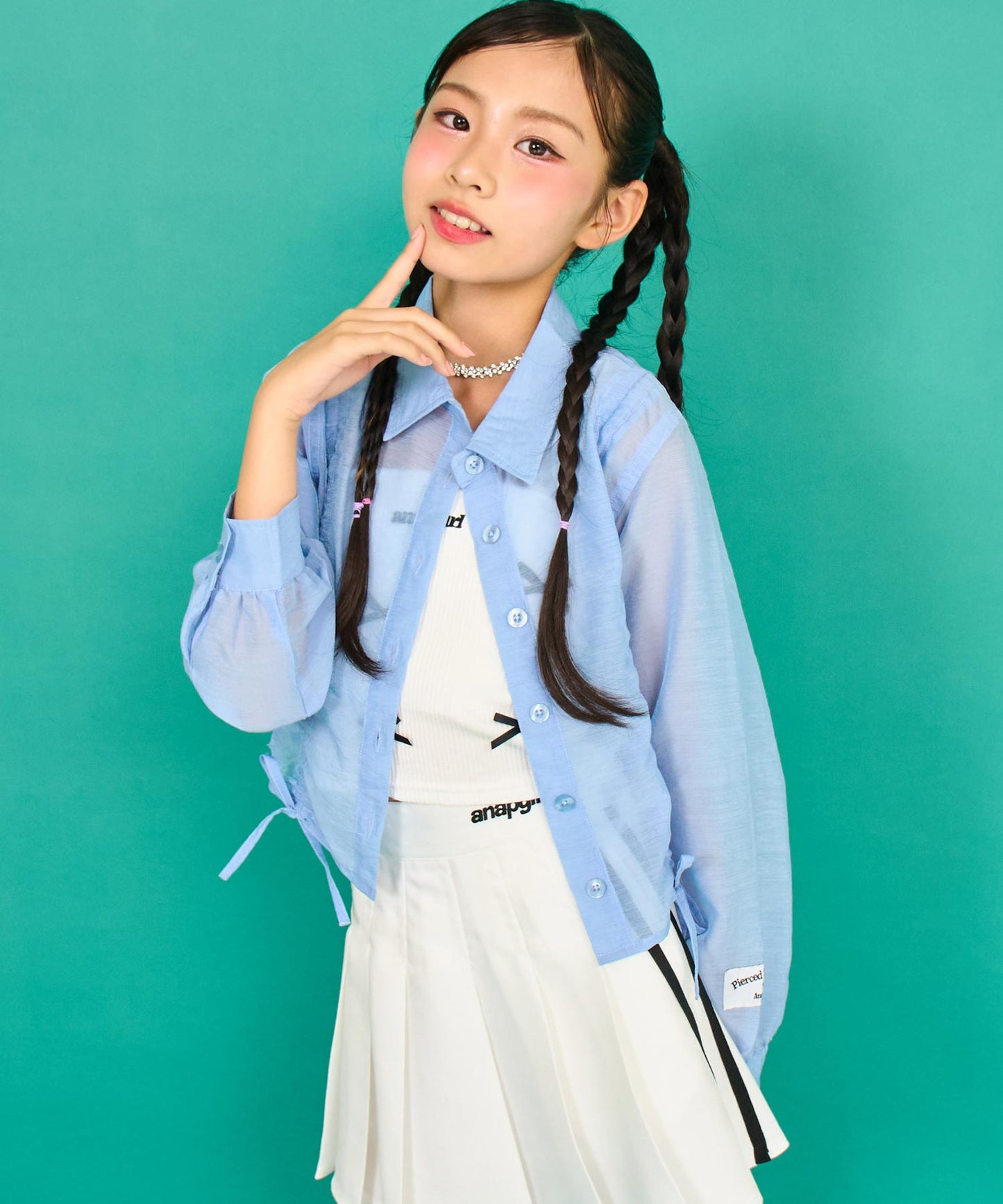 サックスブルー/140cm(XSサイズ着用)