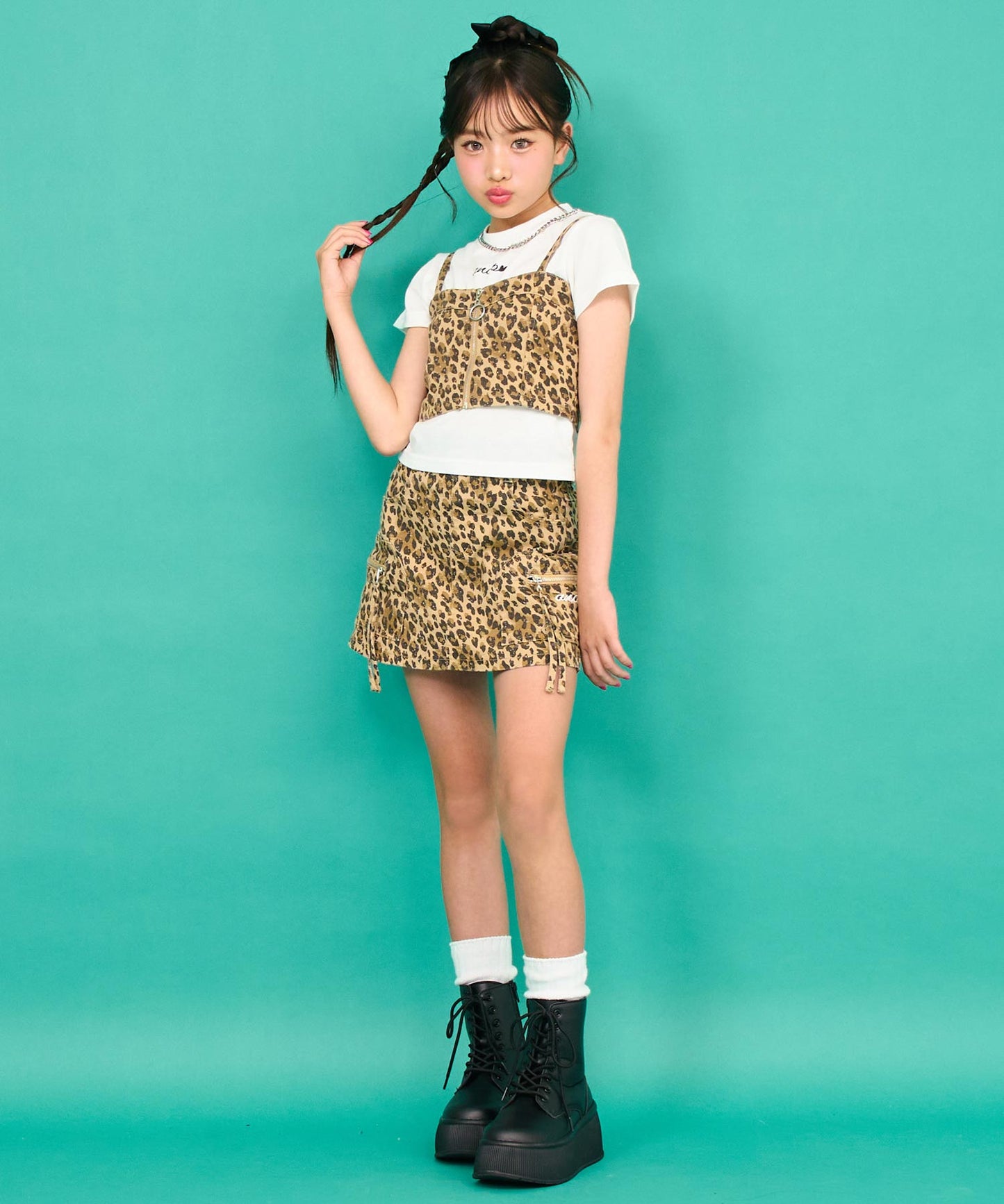 ベージュ/143cm(XSサイズ着用)