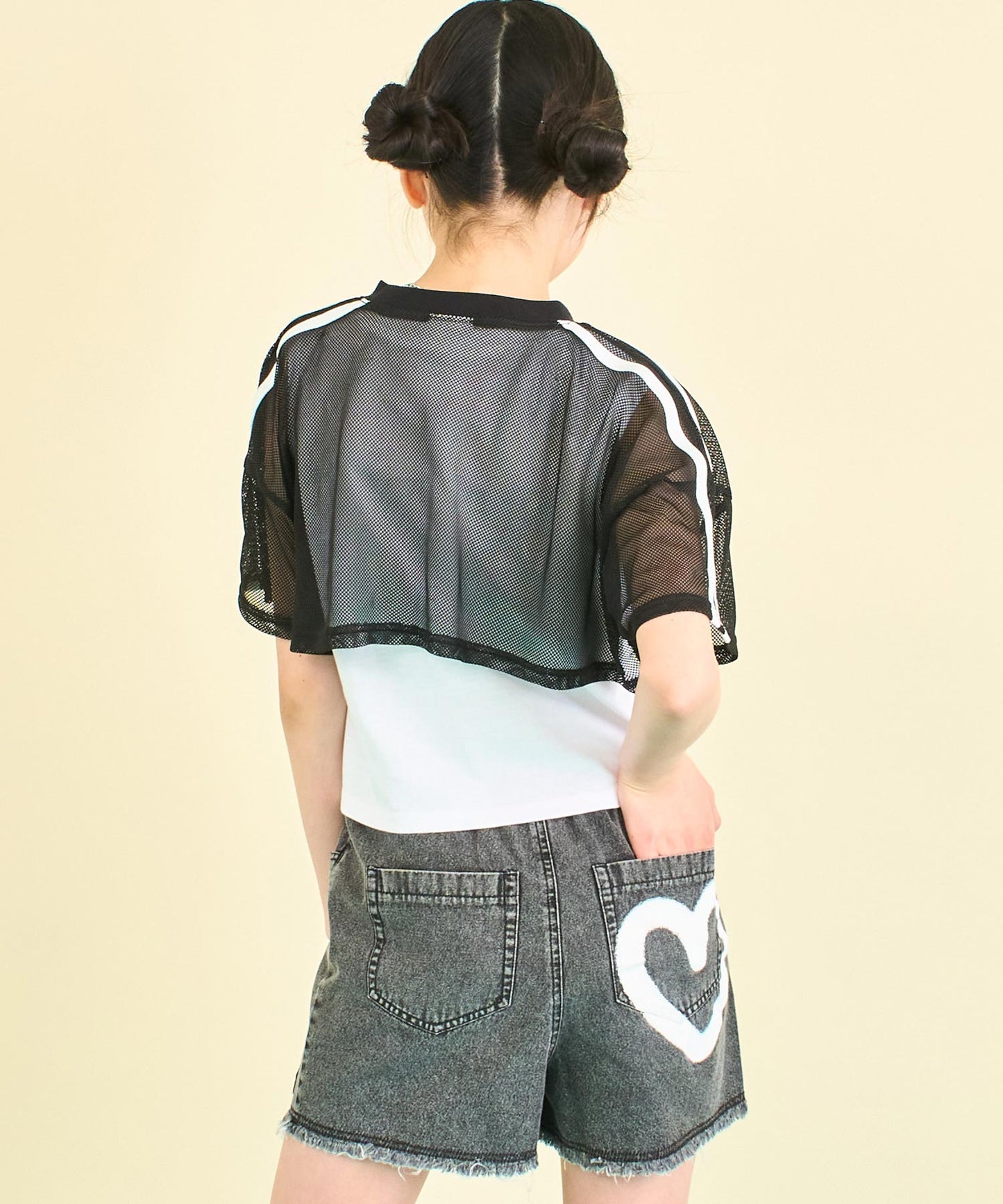 ショート メッシュ トップス × タンクトップ SET 918-7663