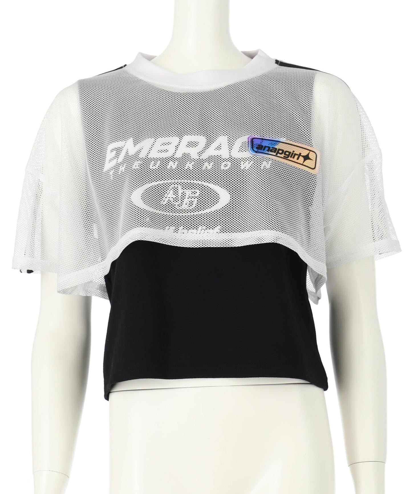 ショート メッシュ トップス × タンクトップ SET 918-7663