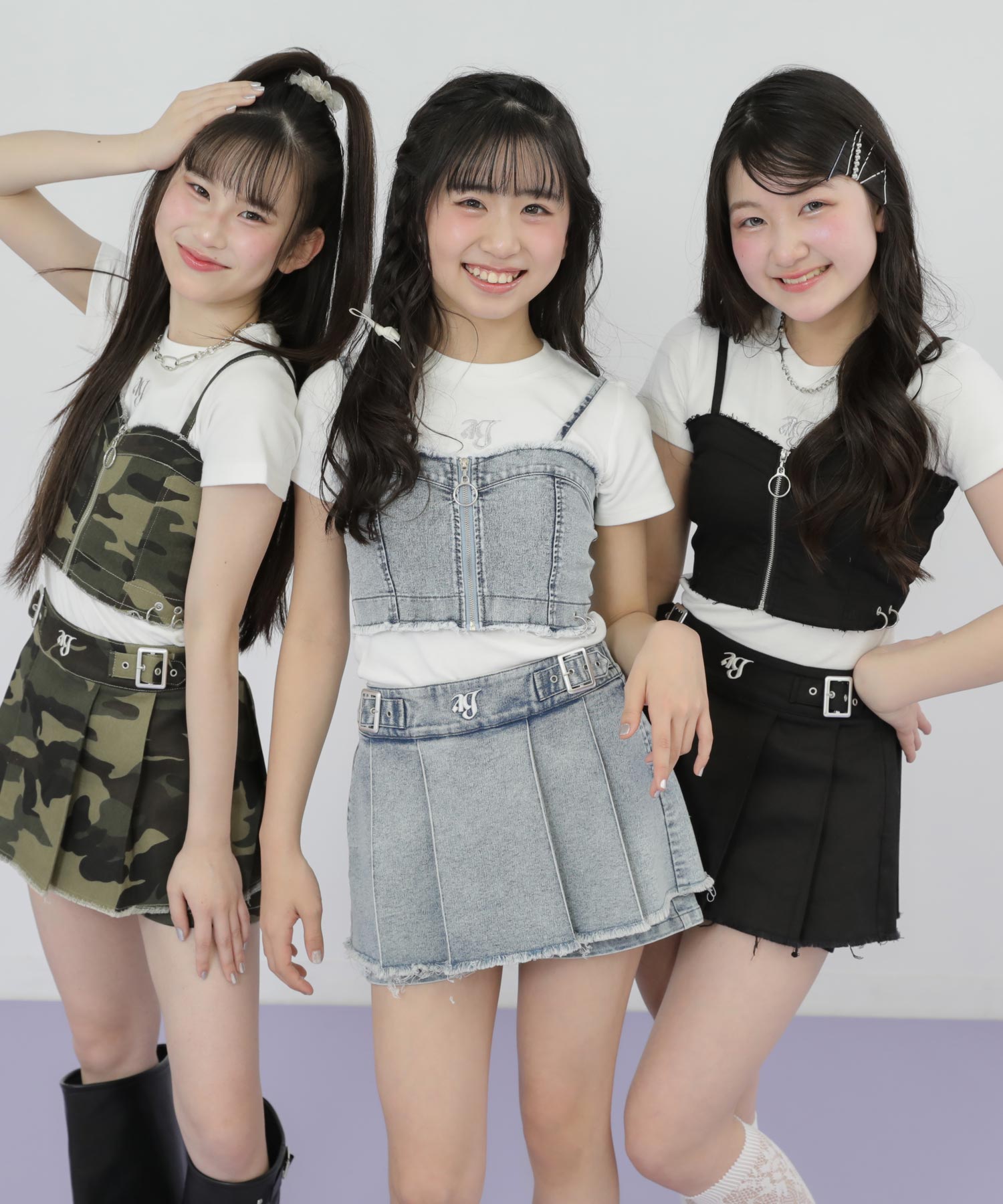 ダメージ リングジップ ビスチェ × Tシャツ トップス SET