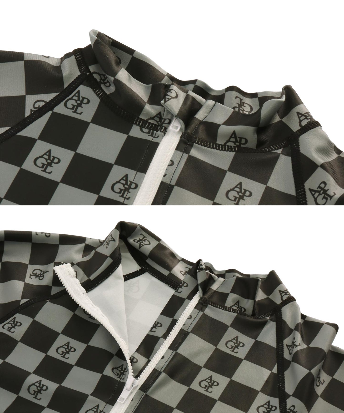 チェック ロゴ ラグラン ラッシュガード 919-7687