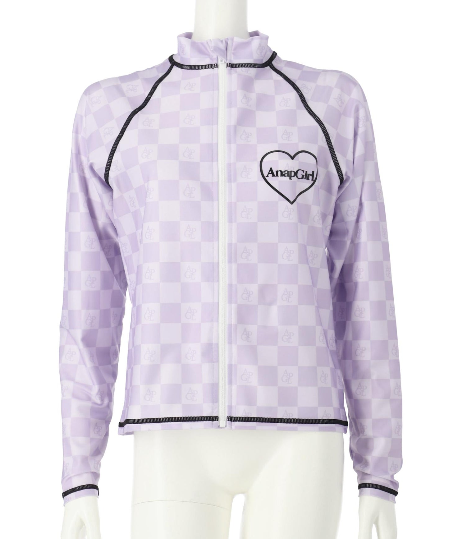 チェック ロゴ ラグラン ラッシュガード 919-7687