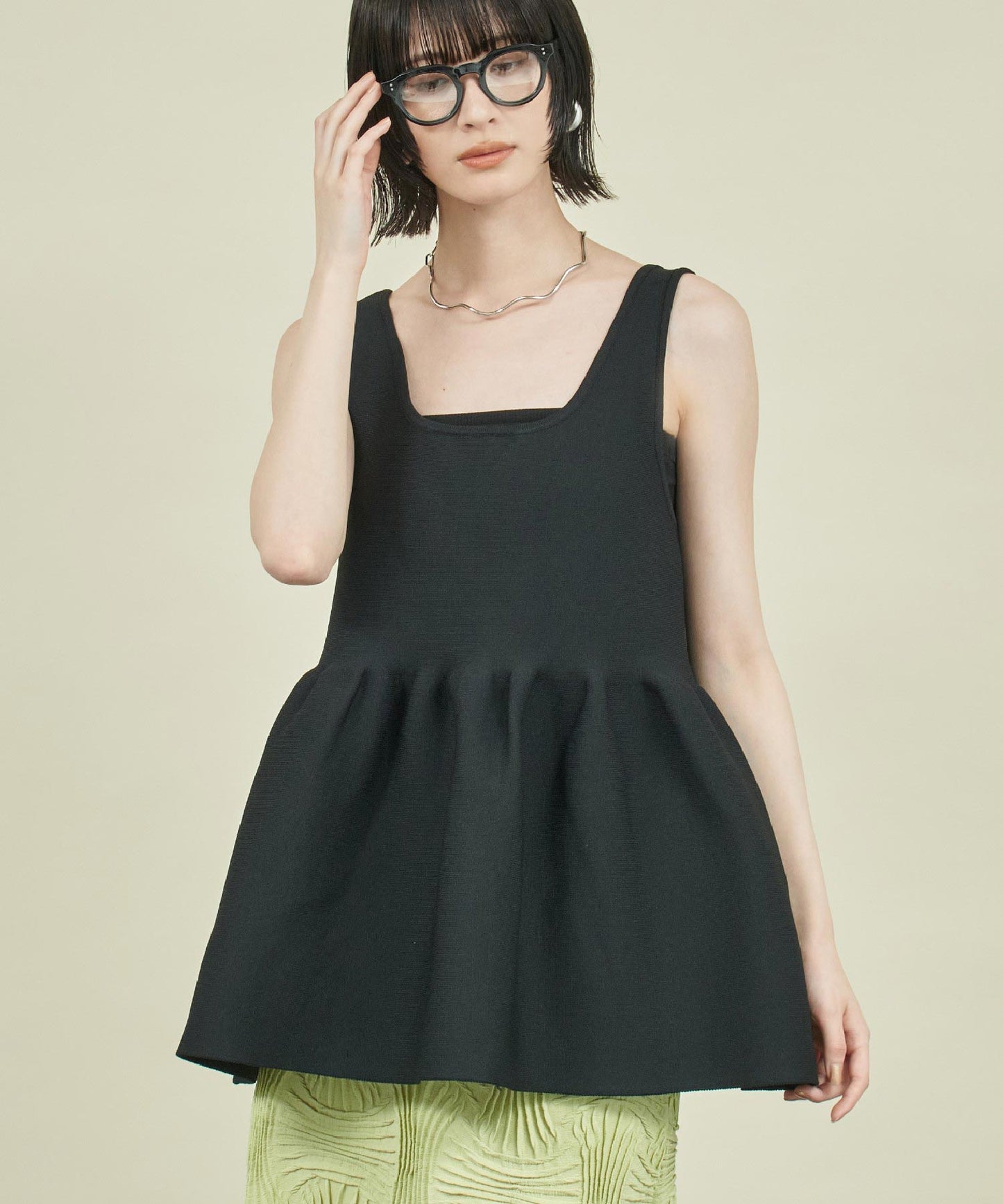ドライタッチ ペプラム タンクトップ 363-9703
