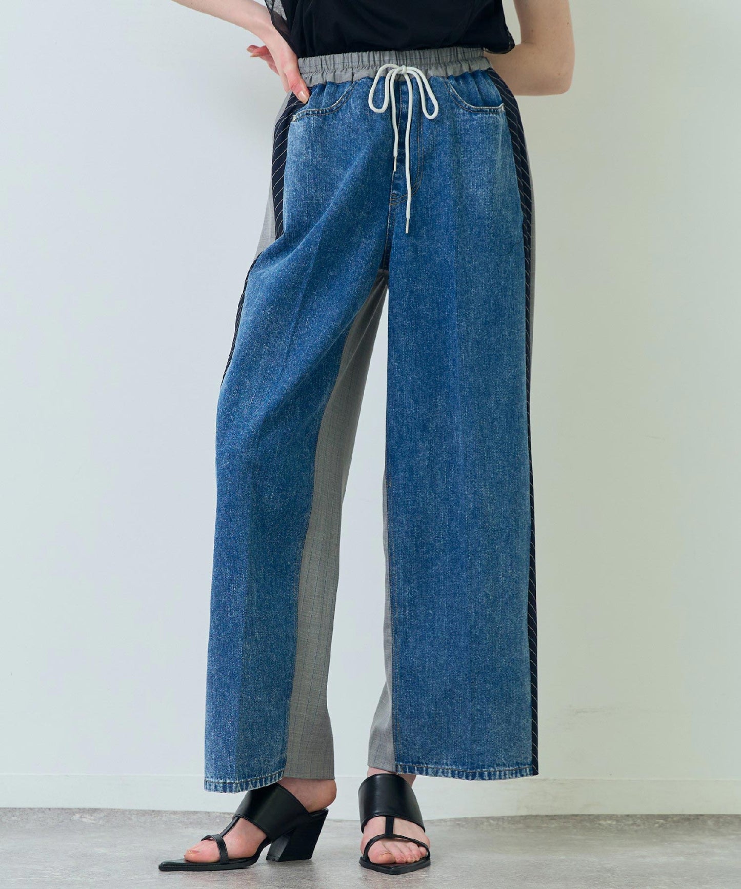 Eimee Law バック ストライプ サイド ライン デニム パンツ 362-9686