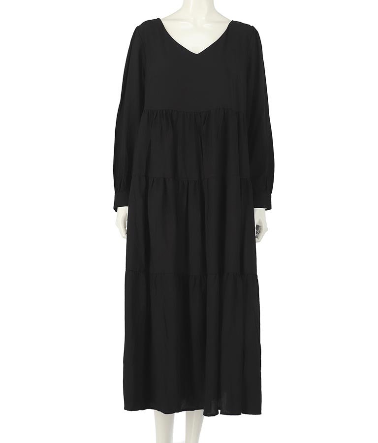 ティアード ロングワンピース 157-5287