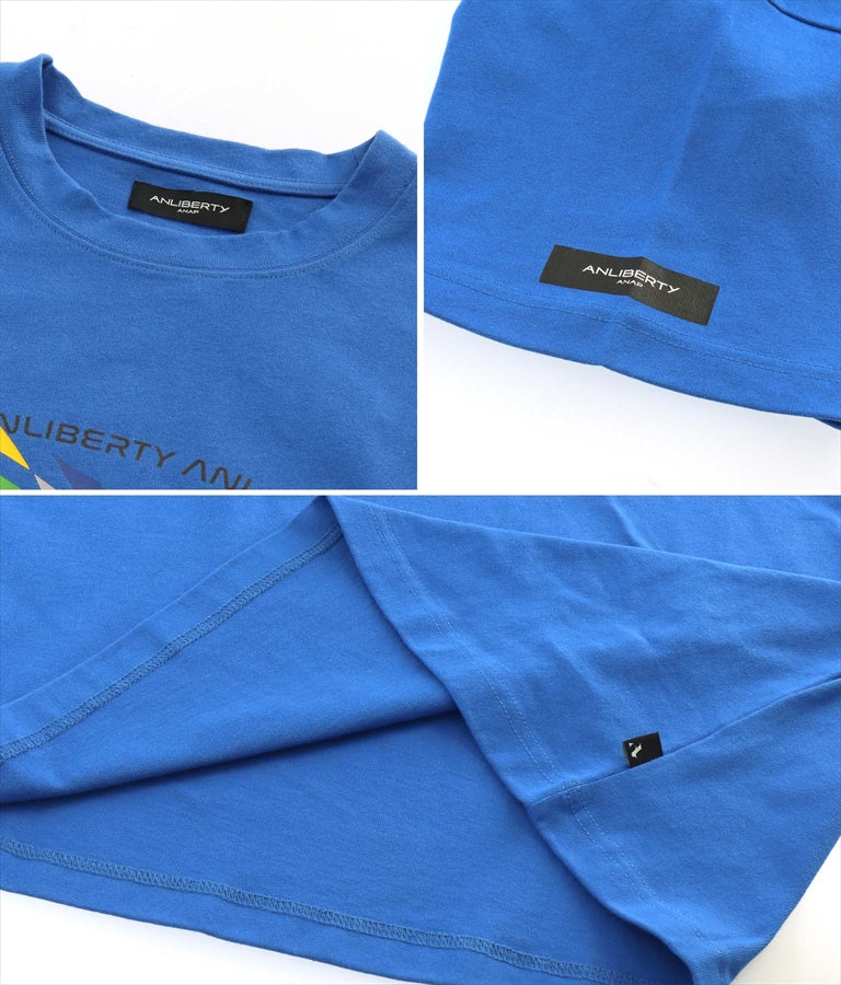 カラー フラッグ プリント ロゴ Tシャツ 【ユニセックス】 30-3027