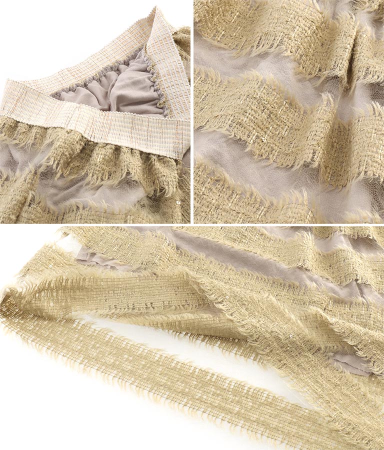 メッシュ ボーダー デザイン スカート 391-2826