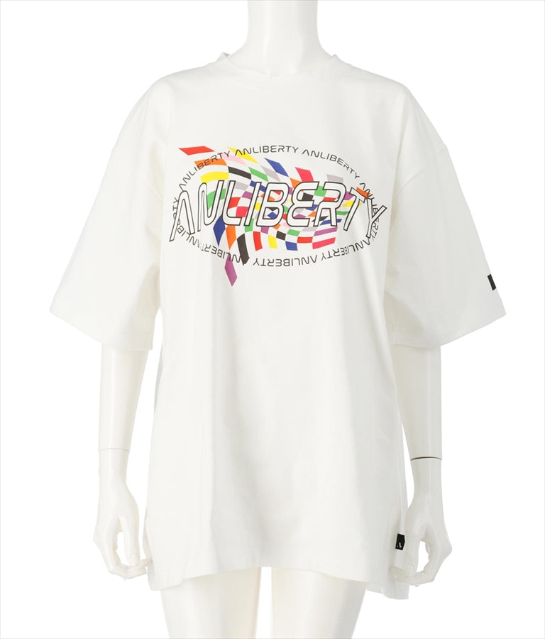 カラー フラッグ プリント ロゴ Tシャツ 【ユニセックス】 30-3027