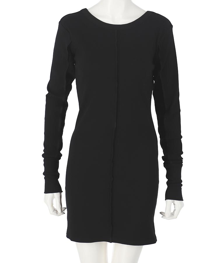 テレコ リブ アウトシーム デザイン ワンピース 797-8837