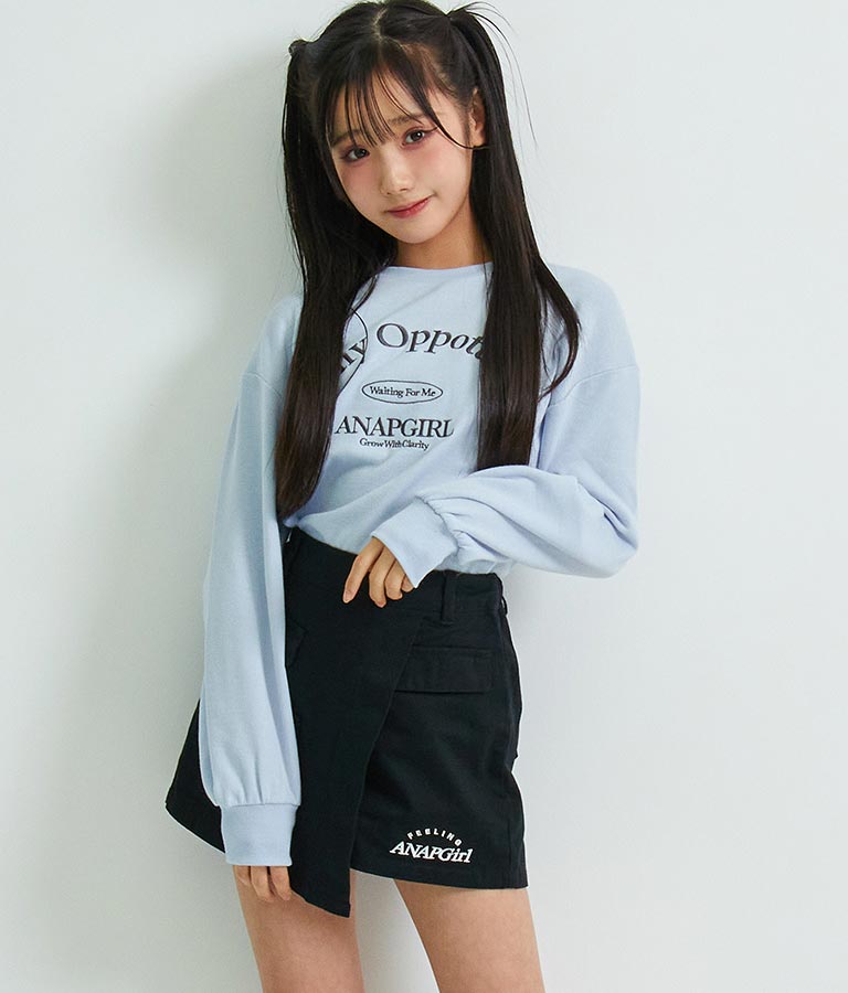 刺繍 ロゴ ミニ裏毛 トップス スウェット 913-7072