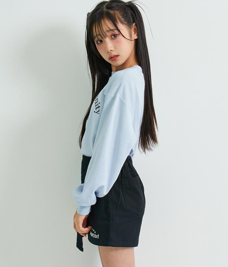 刺繍 ロゴ ミニ裏毛 トップス スウェット 913-7072