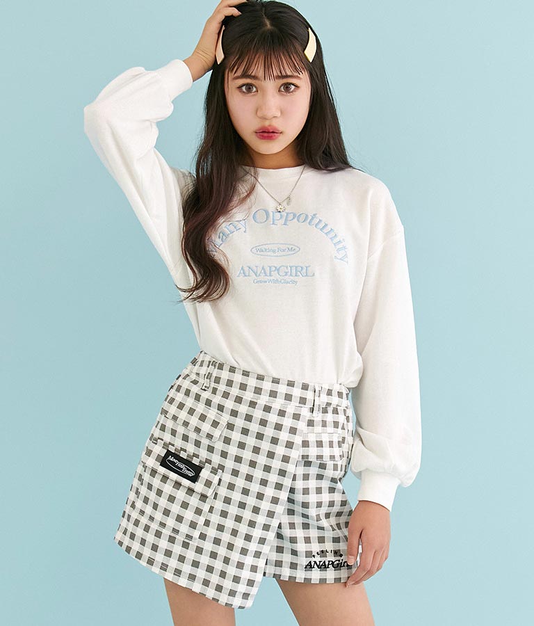 刺繍 ロゴ ミニ裏毛 トップス スウェット 913-7072