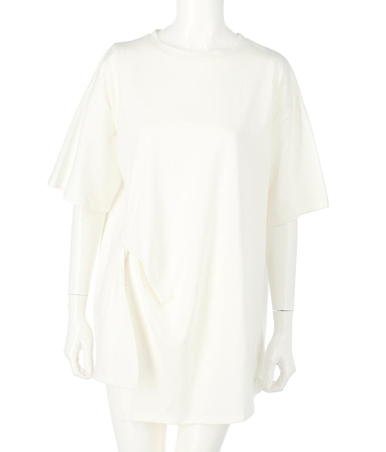 フロントツイストスリットTシャツ 153-5376