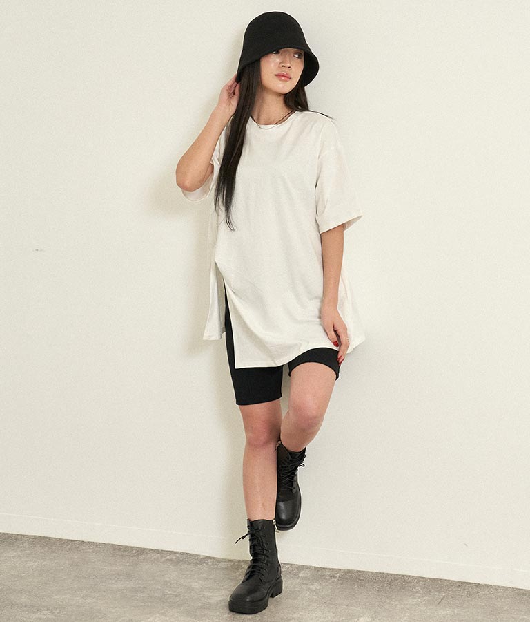 フロントツイストスリットTシャツ 153-5376