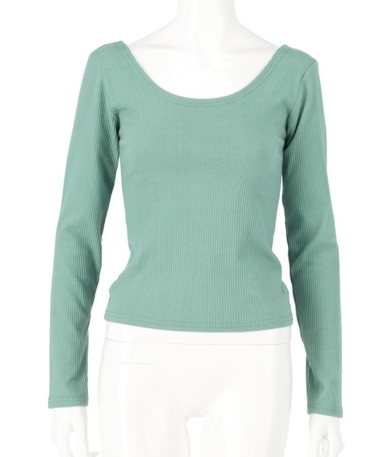 バックオープン カット リブ トップス 793-8438