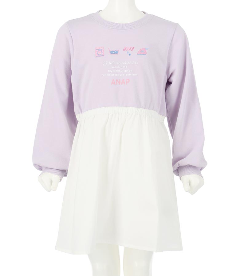 ランドリー刺繍ミニ裏毛ワンピース 427-2723