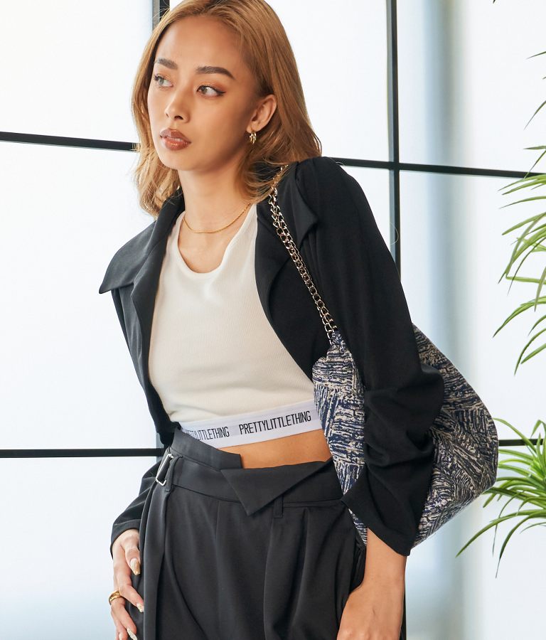 カット ジョーゼット ショート ジャケット 495-2475