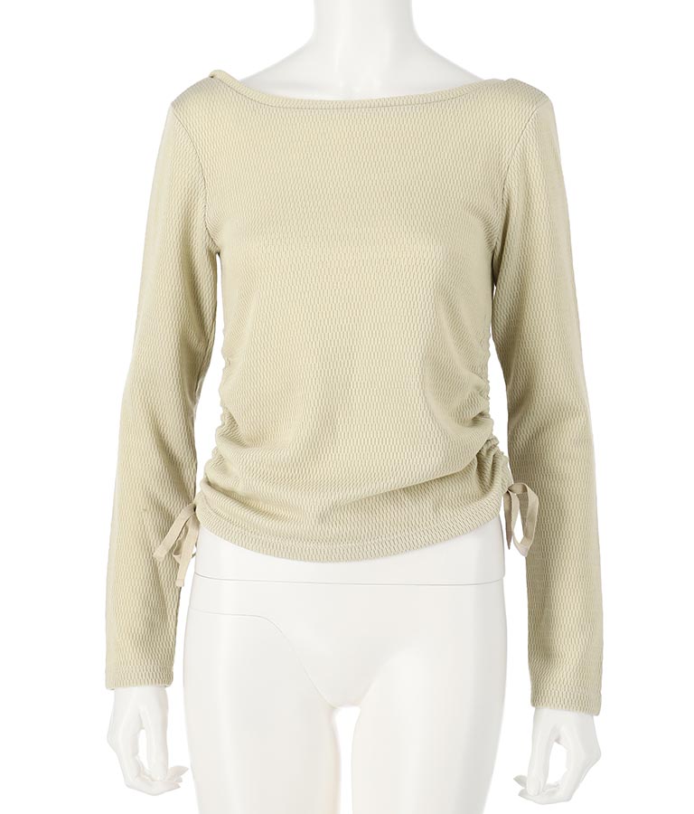 サイドギャザーワッフルトップス 793-8785