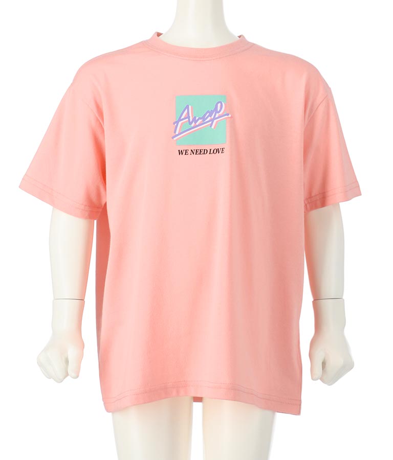 フロント ボックス プリント ビッグ Tシャツ 423-3032