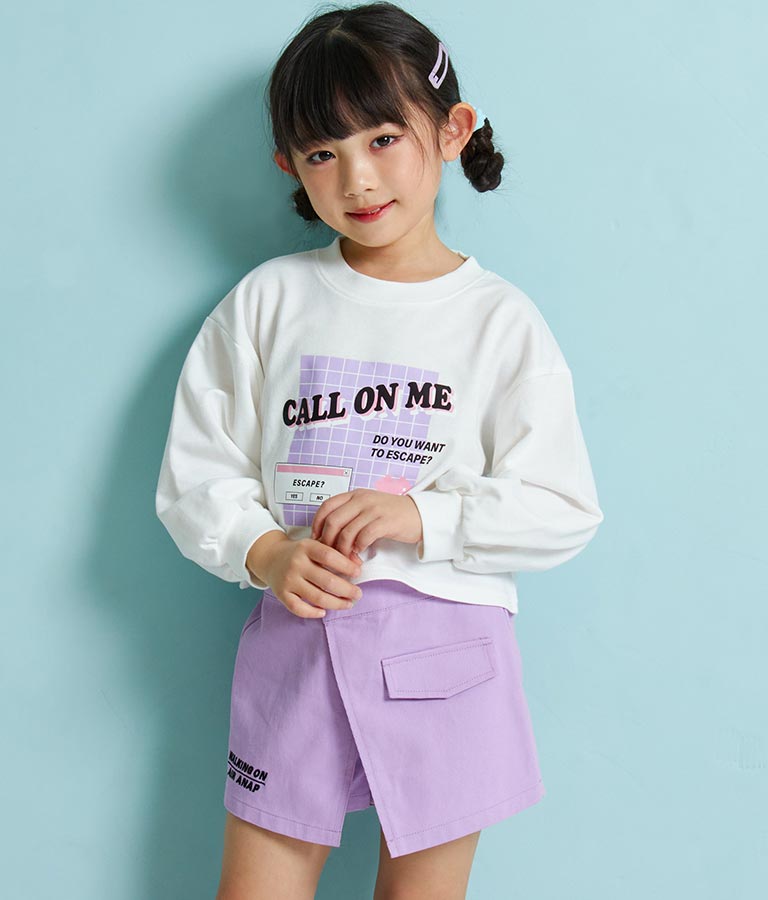 シート プリント ミニ 裏毛 トレーナー 423-2956