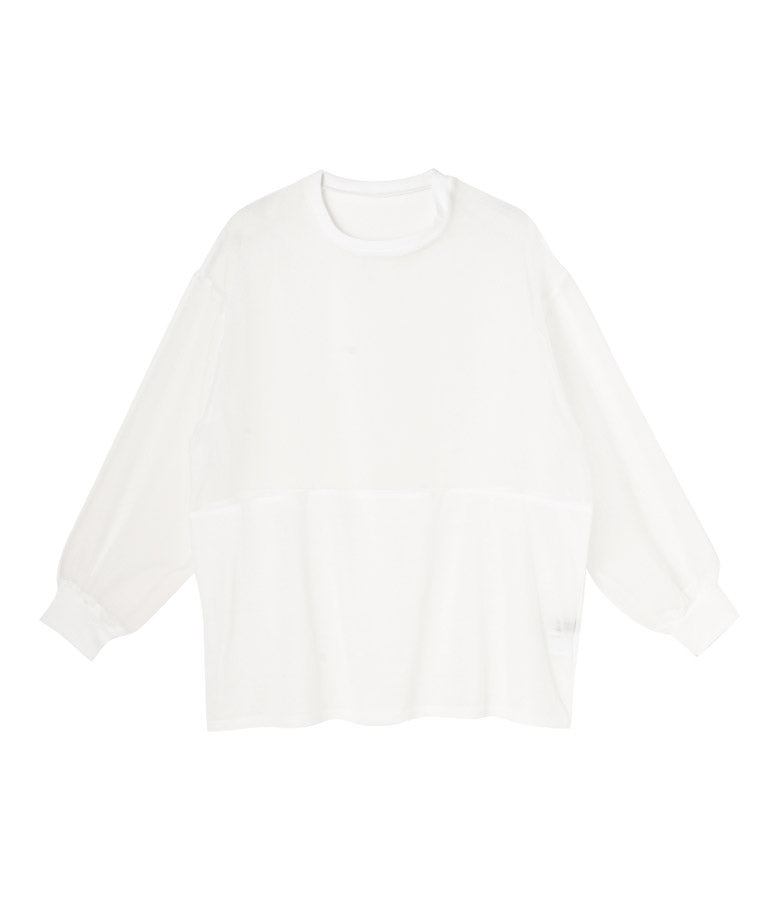 シアー 切替 ゆる トップス カットソー 493-2476