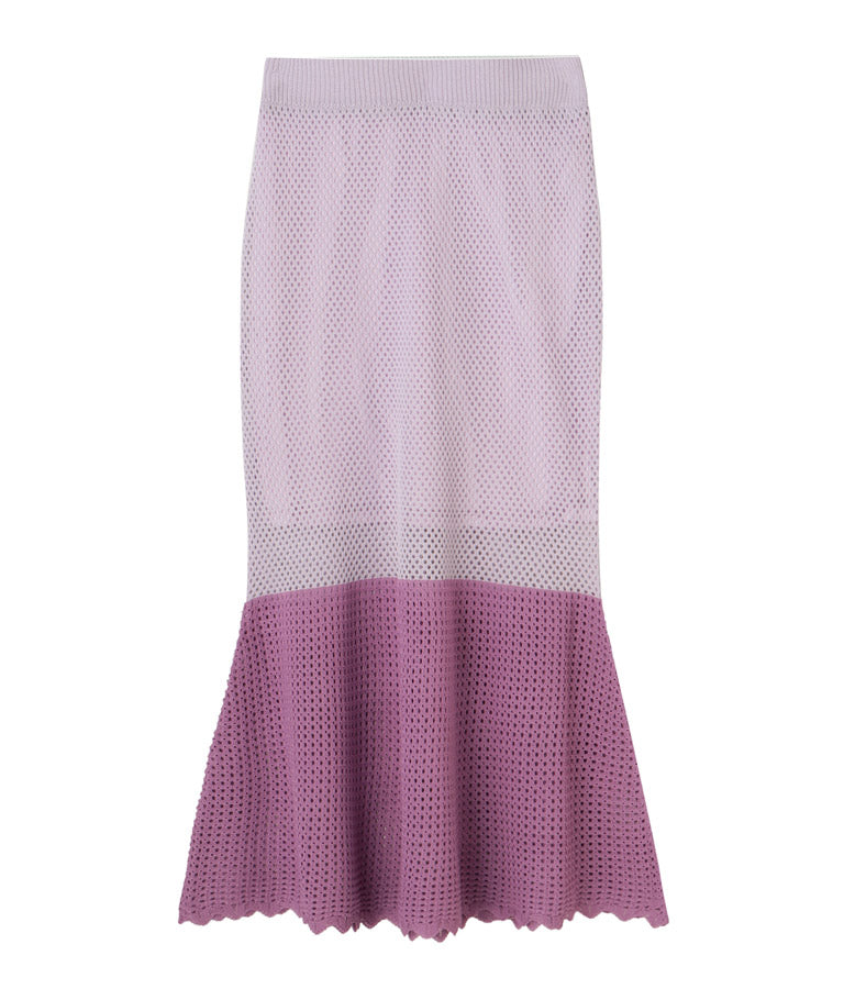 サマーニット 配色 マーメイド スカート 521-6369