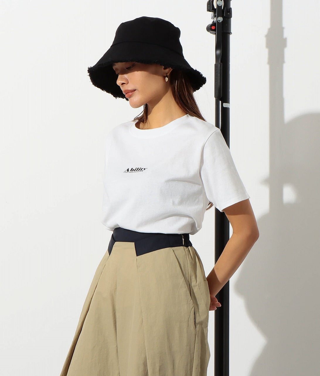 天竺スモールロゴプリントTシャツ