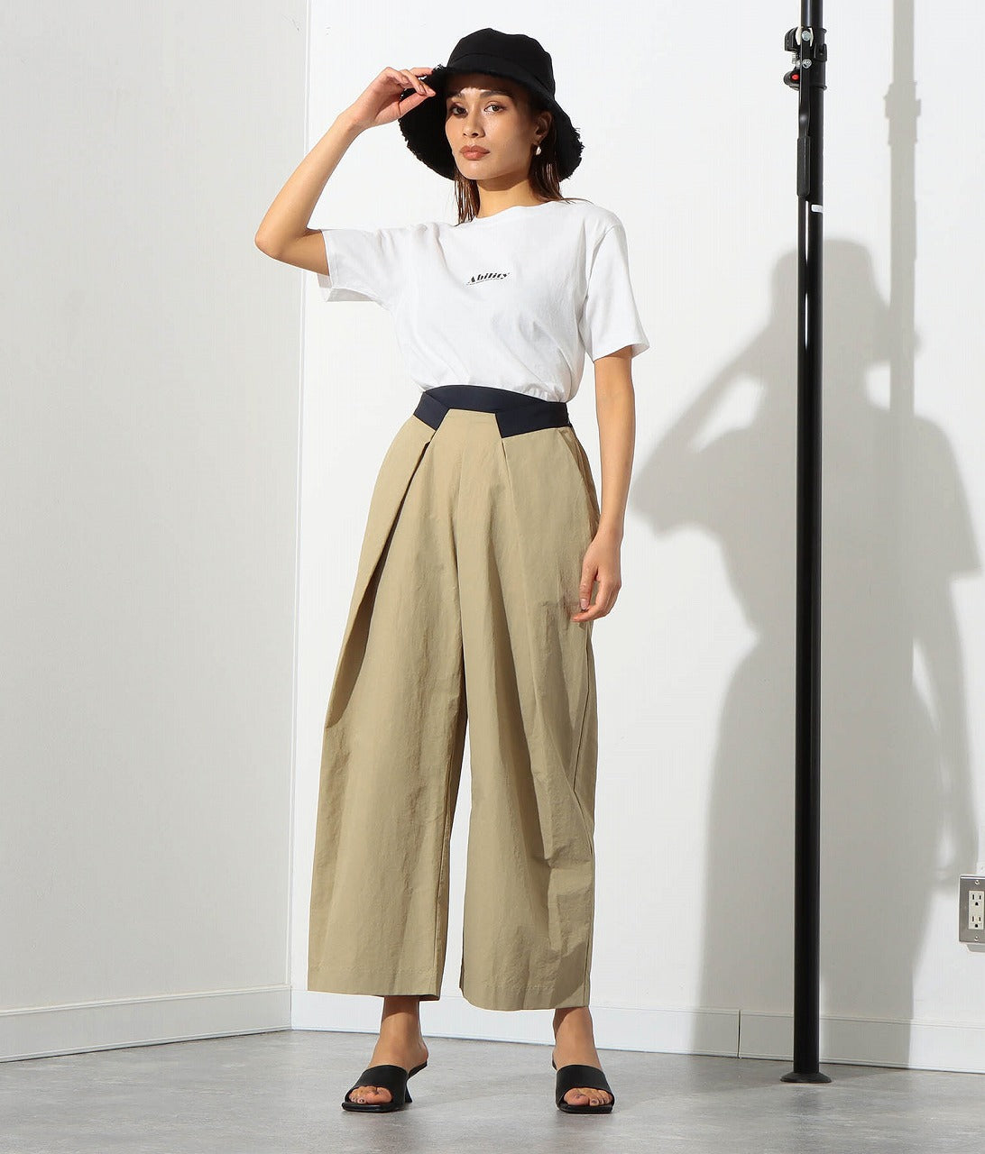 天竺スモールロゴプリントTシャツ 363-9096