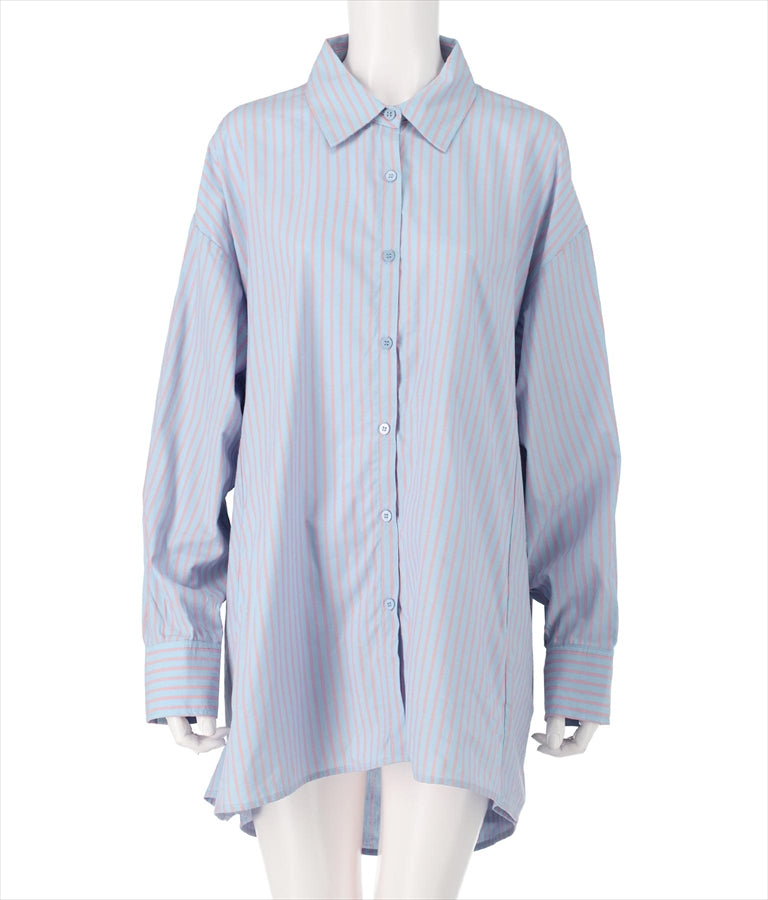 バック オープン マルチ ストライプ シャツ 364-9011