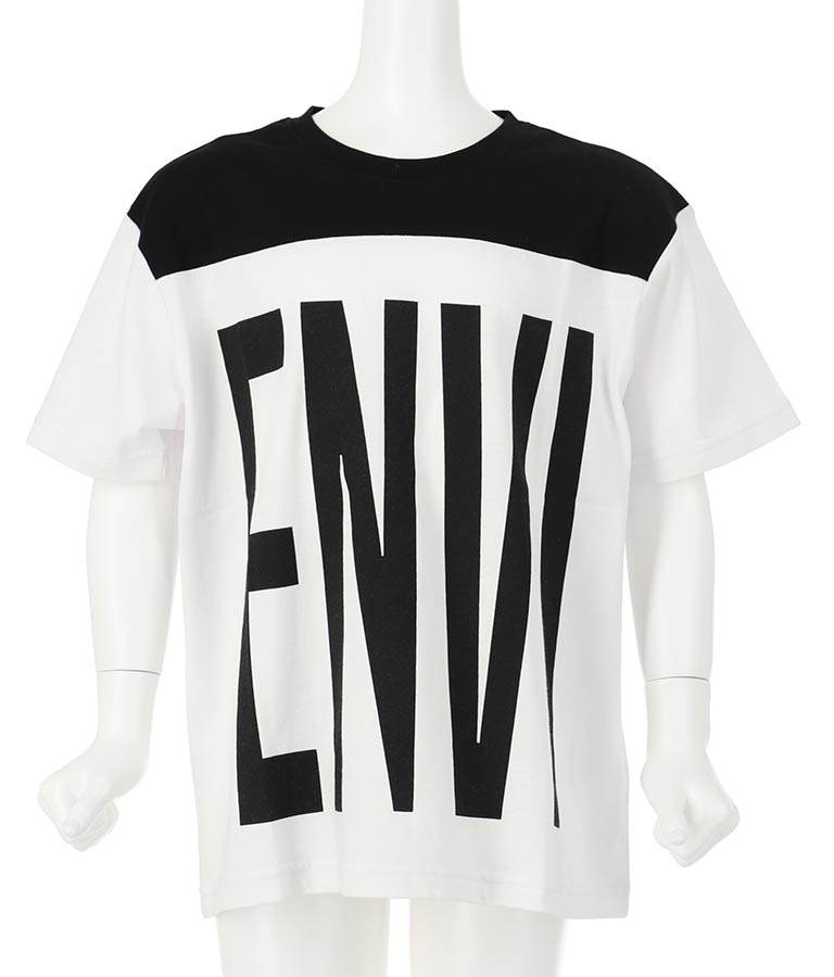 プリント配色ビッグTシャツ