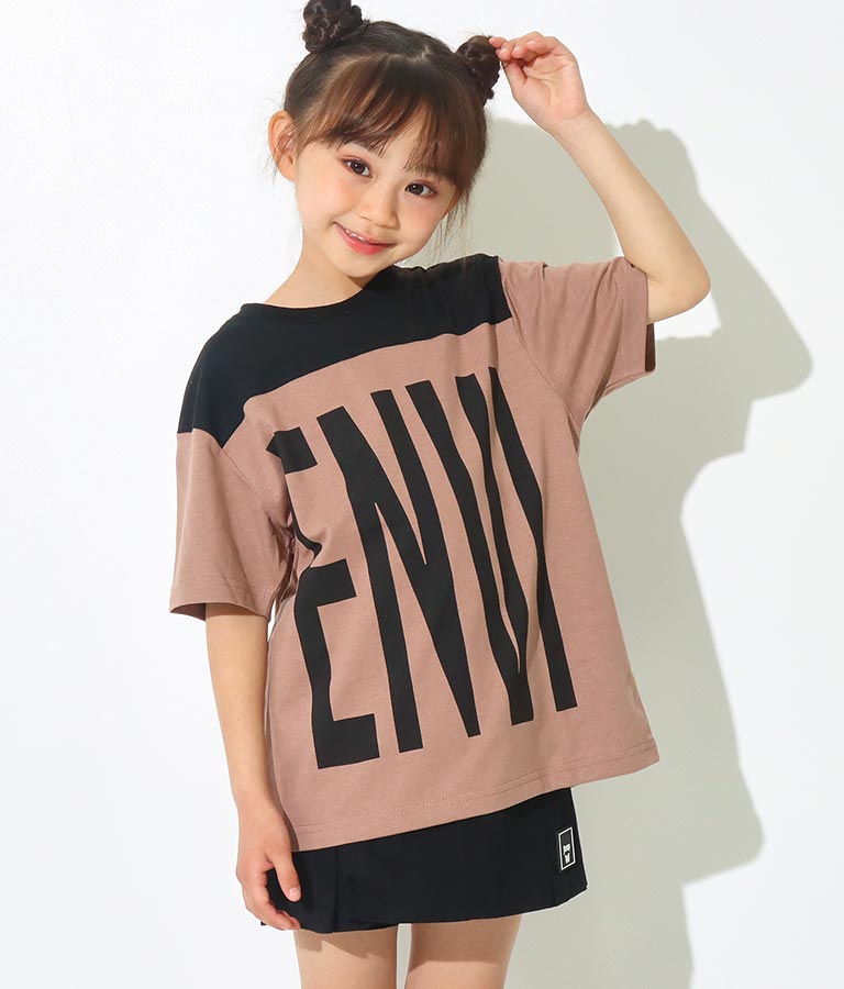 プリント 配色 ビッグ Tシャツ 423-2789