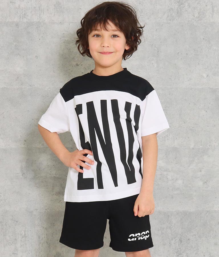 プリント 配色 ビッグ Tシャツ 423-2789