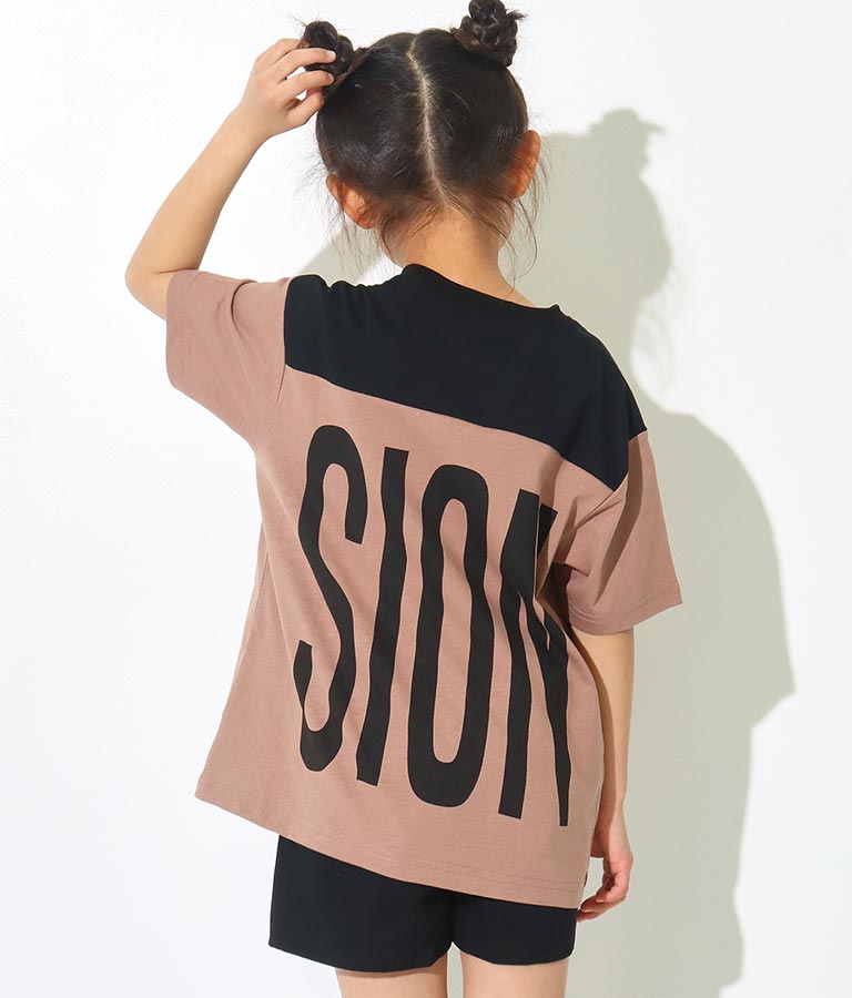 プリント 配色 ビッグ Tシャツ 423-2789