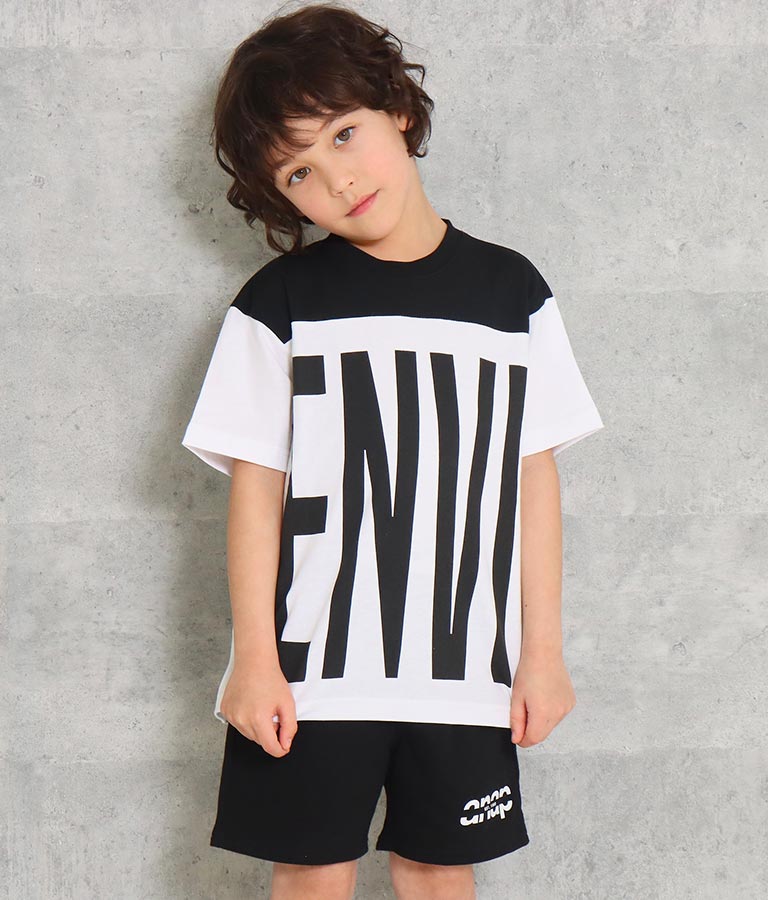 プリント 配色 ビッグ Tシャツ 423-2789