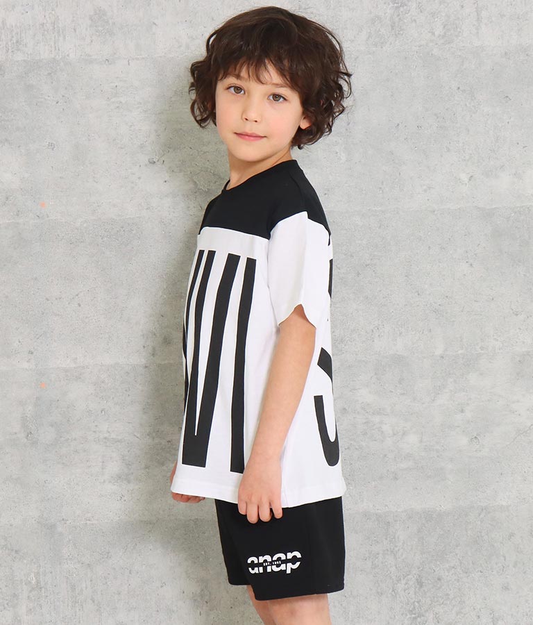 プリント 配色 ビッグ Tシャツ 423-2789