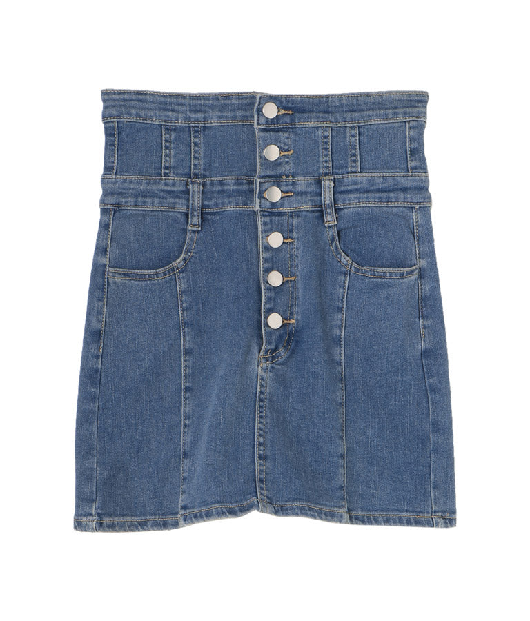 ハイウエスト デニム ミニスカート 401-8324