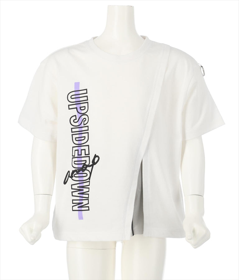 前スリットビッグトップスTシャツ 423-3020