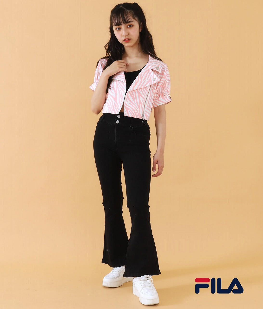 ANAPGiRL × FILA コラボ パフスリライダースジャケット 915-6877