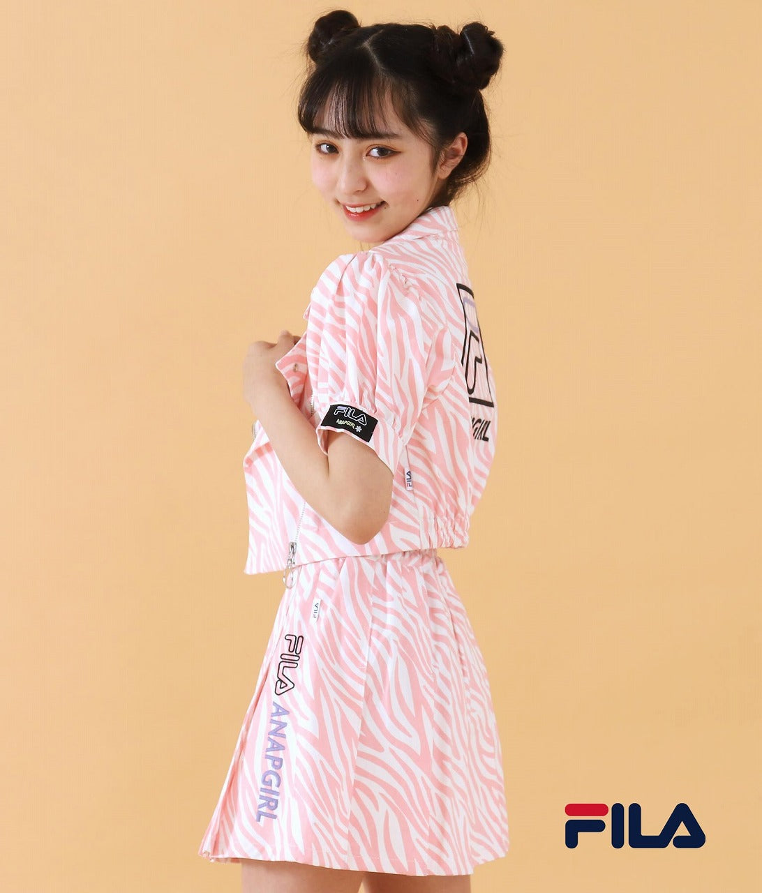 ANAPGiRL × FILA コラボ パフスリライダースジャケット 915-6877