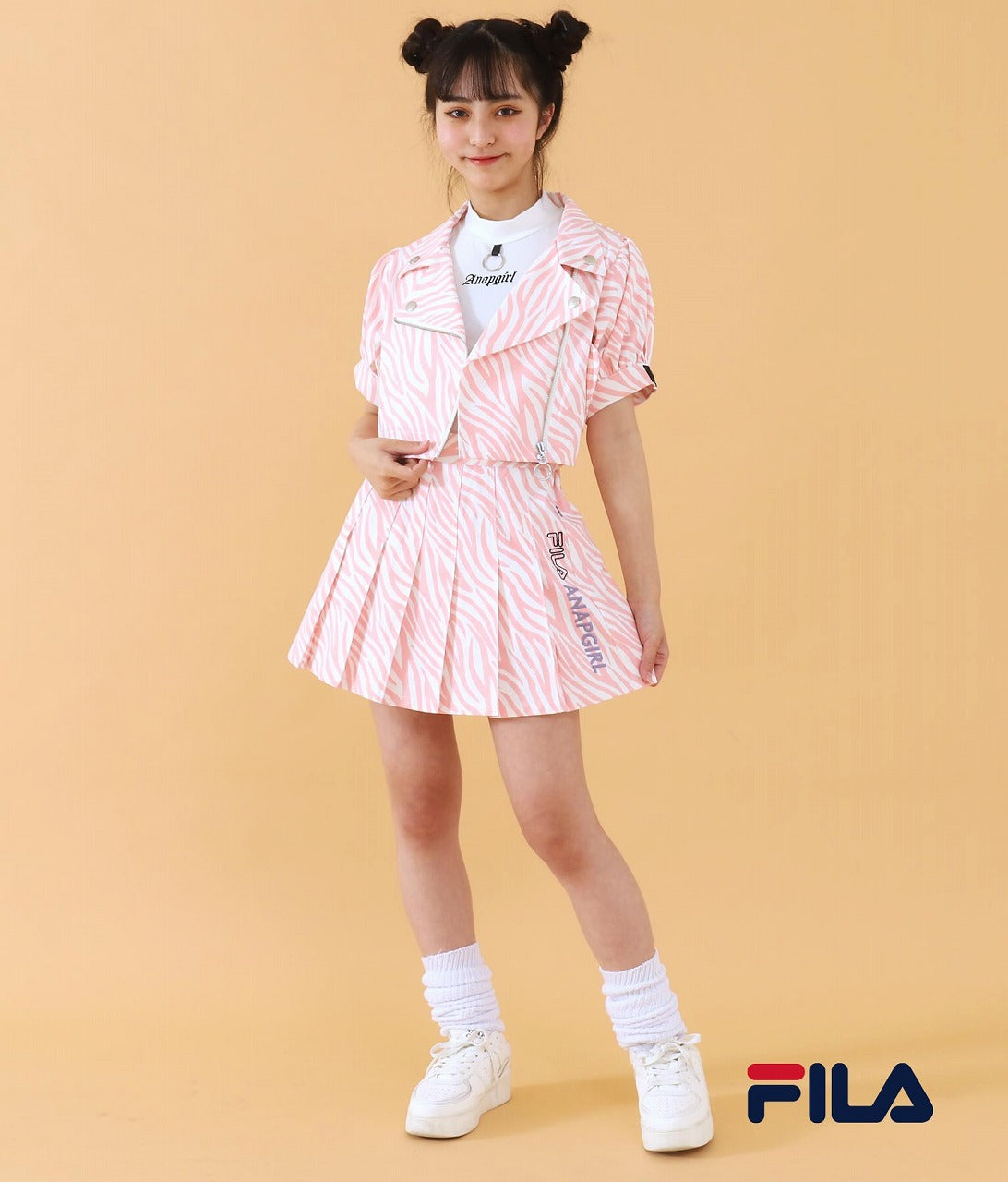 ANAPGiRL × FILA コラボ パフスリライダースジャケット 915-6877