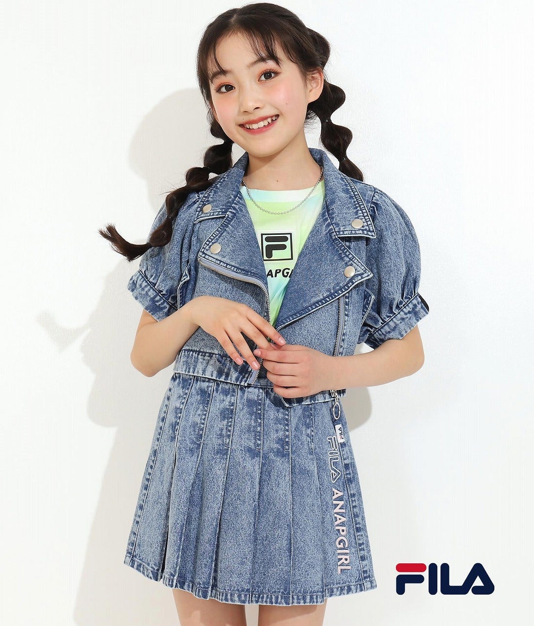 ANAPGiRL × FILA コラボ パフスリライダースジャケット 915-6877