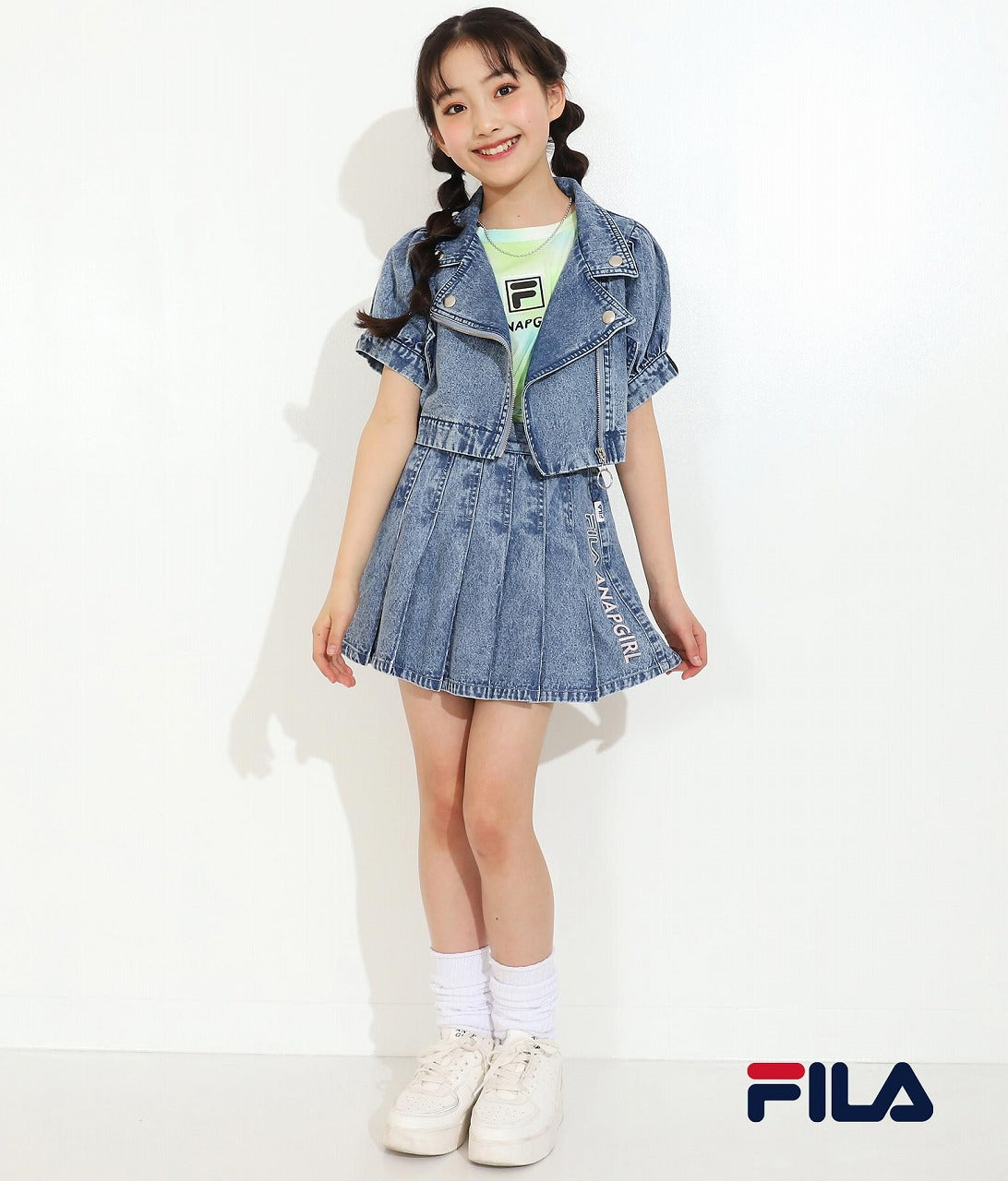 ANAPGiRL × FILA コラボ パフスリライダースジャケット 915-6877