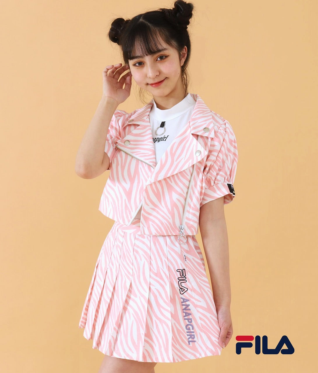 ANAPGiRL × FILA コラボ パフスリライダースジャケット 915-6877